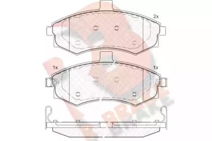 Комплект тормозных колодок R BRAKE RB1643