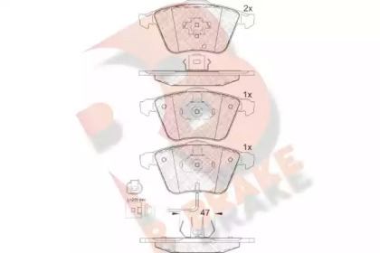 Комплект тормозных колодок R BRAKE RB1653