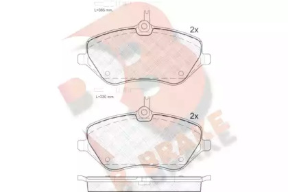 Комплект тормозных колодок R BRAKE RB1657