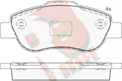 Комплект тормозных колодок R BRAKE RB1659