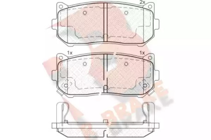 Комплект тормозных колодок R BRAKE RB1669