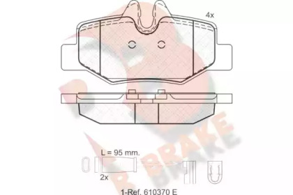 Комплект тормозных колодок R BRAKE RB1676