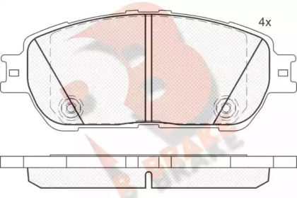 Комплект тормозных колодок R BRAKE RB1690-200