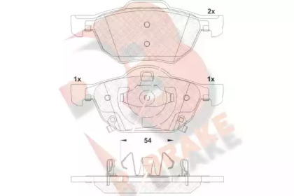 Комплект тормозных колодок R BRAKE RB1695