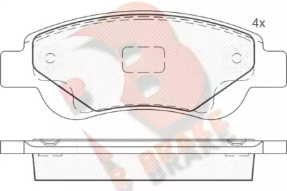 Комплект тормозных колодок R BRAKE RB1702