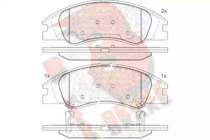 Комплект тормозных колодок R BRAKE RB1708