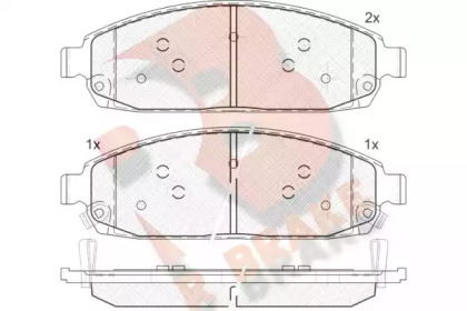 Комплект тормозных колодок R BRAKE RB1713