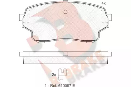 Комплект тормозных колодок R BRAKE RB1715