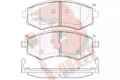 Комплект тормозных колодок R BRAKE RB1716