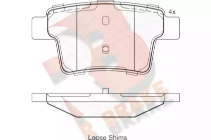 Комплект тормозных колодок R BRAKE RB1722