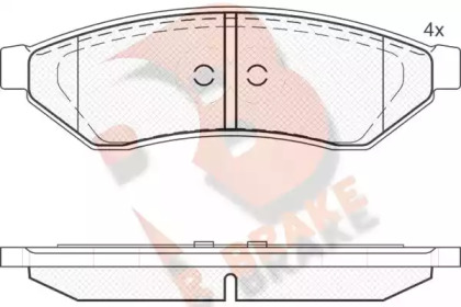 Комплект тормозных колодок R BRAKE RB1726