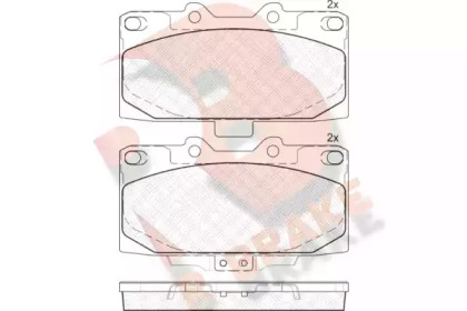 Комплект тормозных колодок R BRAKE RB1733