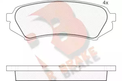 Комплект тормозных колодок R BRAKE RB1734