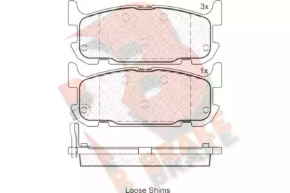 Комплект тормозных колодок R BRAKE RB1738