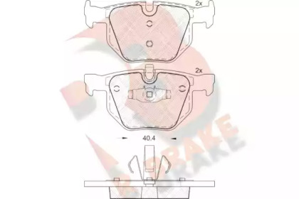 Комплект тормозных колодок R BRAKE RB1739