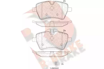 Комплект тормозных колодок R BRAKE RB1756