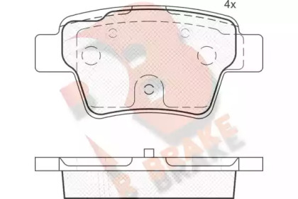 Комплект тормозных колодок R BRAKE RB1765