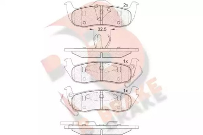 Комплект тормозных колодок R BRAKE RB1766