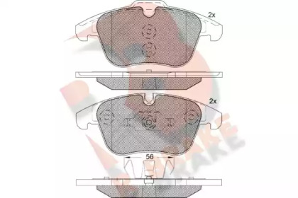 Комплект тормозных колодок R BRAKE RB1775-203