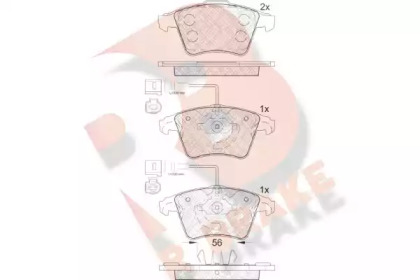 Комплект тормозных колодок R BRAKE RB1777