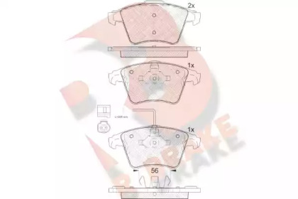 Комплект тормозных колодок R BRAKE RB1778