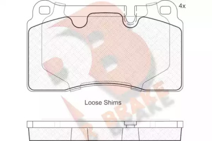 Комплект тормозных колодок R BRAKE RB1788