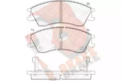 Комплект тормозных колодок R BRAKE RB1797