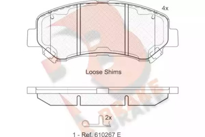 Комплект тормозных колодок R BRAKE RB1834