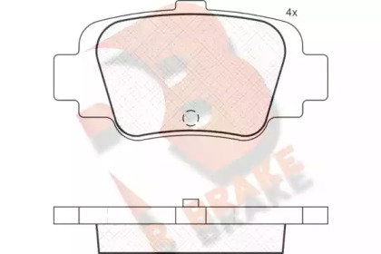 Комплект тормозных колодок R BRAKE RB1840