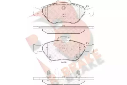 Комплект тормозных колодок R BRAKE RB1877