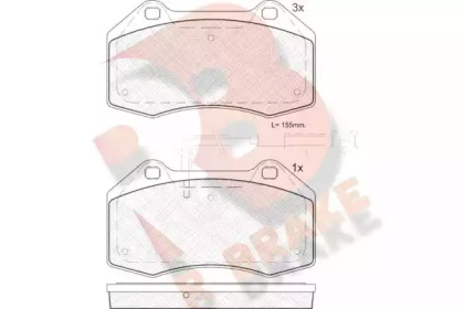 Комплект тормозных колодок R BRAKE RB1879