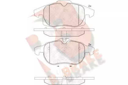 Комплект тормозных колодок R BRAKE RB1891