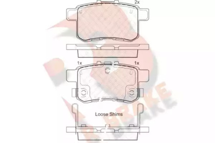 Комплект тормозных колодок R BRAKE RB1907