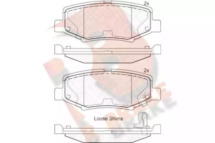 Комплект тормозных колодок R BRAKE RB1909