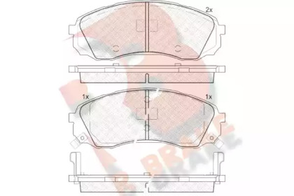 Комплект тормозных колодок R BRAKE RB1911