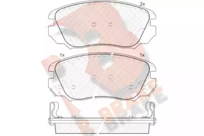 Комплект тормозных колодок R BRAKE RB1914