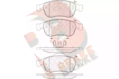 Комплект тормозных колодок R BRAKE RB1915