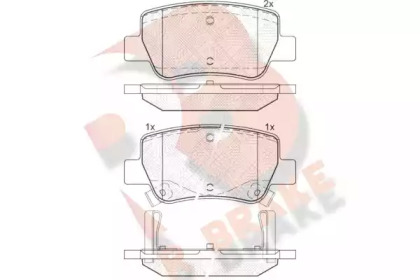 Комплект тормозных колодок R BRAKE RB1916