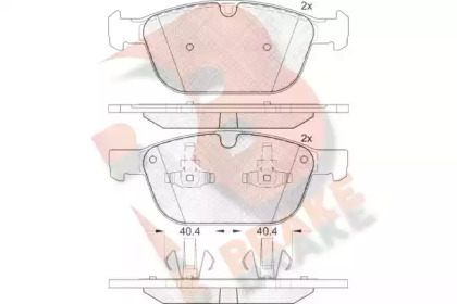 Комплект тормозных колодок R BRAKE RB1920