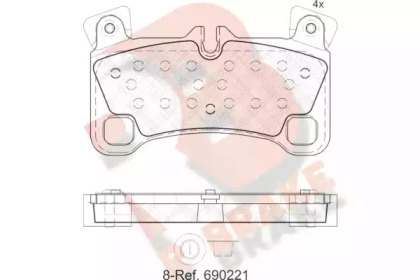 Комплект тормозных колодок R BRAKE RB1922