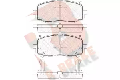 Комплект тормозных колодок R BRAKE RB1937