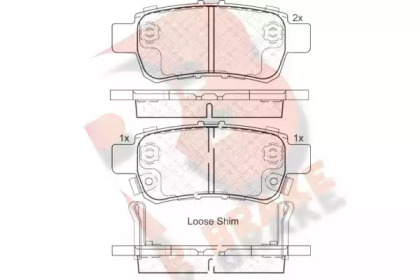 Комплект тормозных колодок R BRAKE RB1941