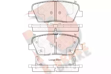 Комплект тормозных колодок R BRAKE RB1954