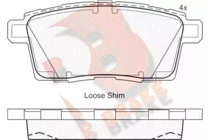 Комплект тормозных колодок R BRAKE RB1963