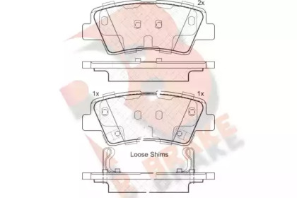 Комплект тормозных колодок R BRAKE RB1976