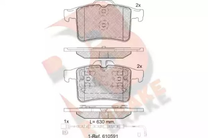 Комплект тормозных колодок R BRAKE RB1981-202