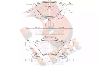 Комплект тормозных колодок R BRAKE RB1989