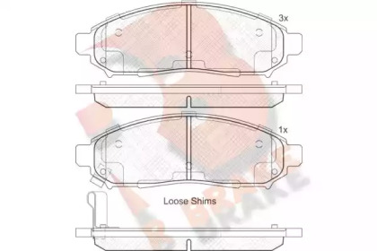 Комплект тормозных колодок R BRAKE RB2003