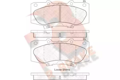 Комплект тормозных колодок R BRAKE RB2006