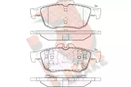 Комплект тормозных колодок R BRAKE RB2025